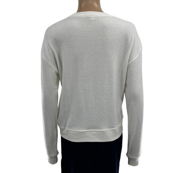 Spiritual Gangster White Crew Neck Rainbow Savasana Pullover Sweater - Picture 8 of 11